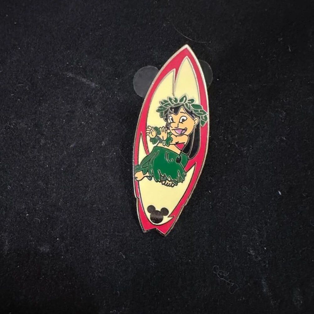 Disney Lilo Hula Surfboard Hidden Mickey Trading Pin